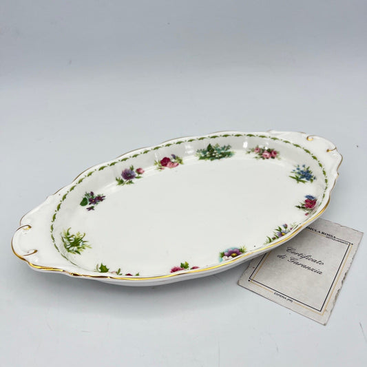 Vassoio Ovale Piatto in porcellana Royal Albert con mesi Flower Of The Month Categoria  Piatti Vassoio
