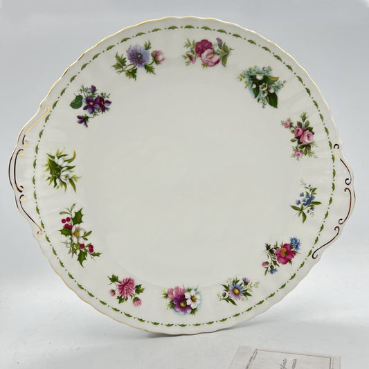 Vassoio piatto torta in porcellana Royal Albert con mesi Flower Of The Month Categoria  Piatti Vassoio