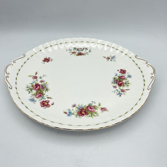 Vassoio piatto torta in porcellana Royal Albert con mesi Flowers Of The Month Categoria  Piatti Vassoio
