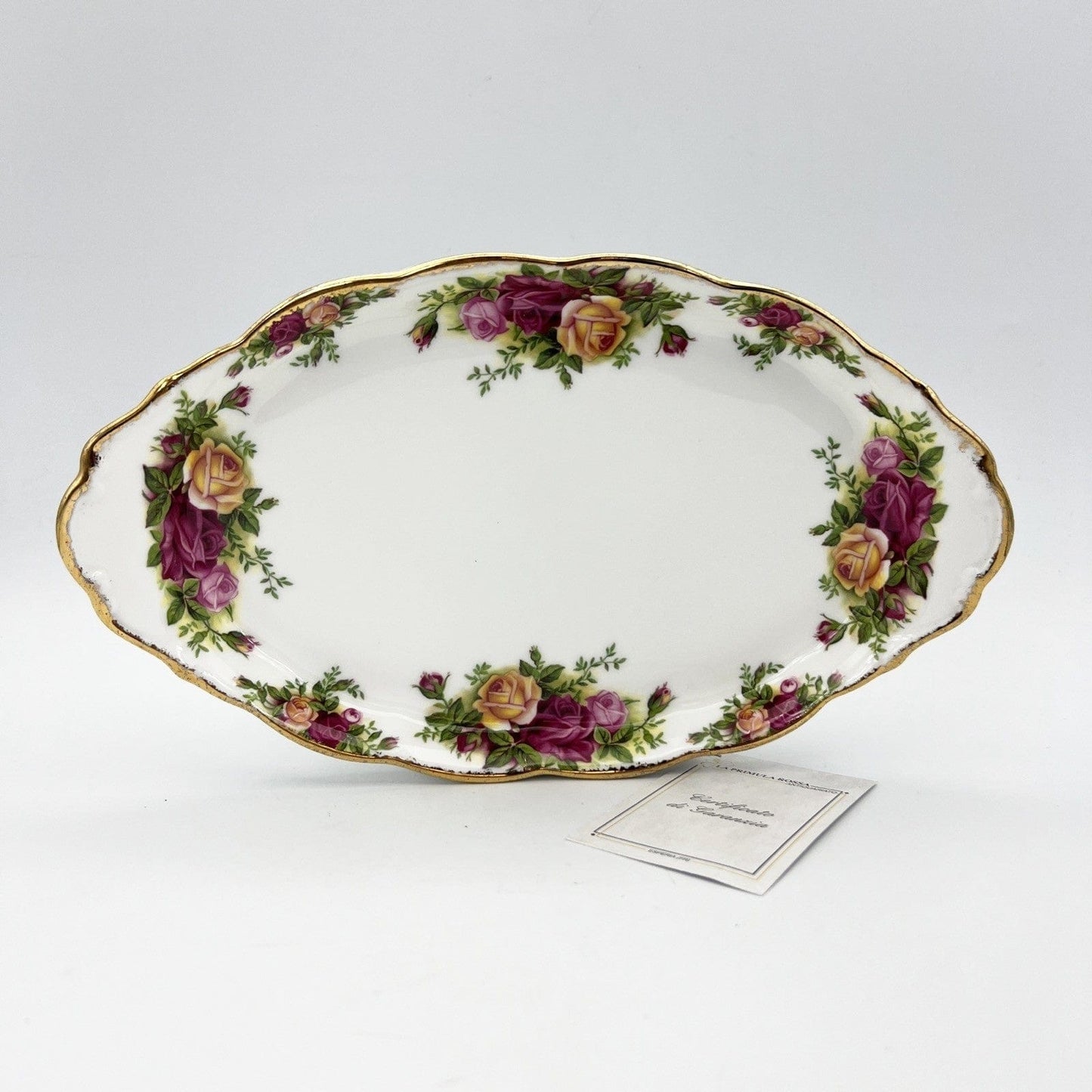 Vassoio piatto vassoietto in porcellana Royal Albert Old Country Roses Rose Categoria  Servizio tazze - Tazze