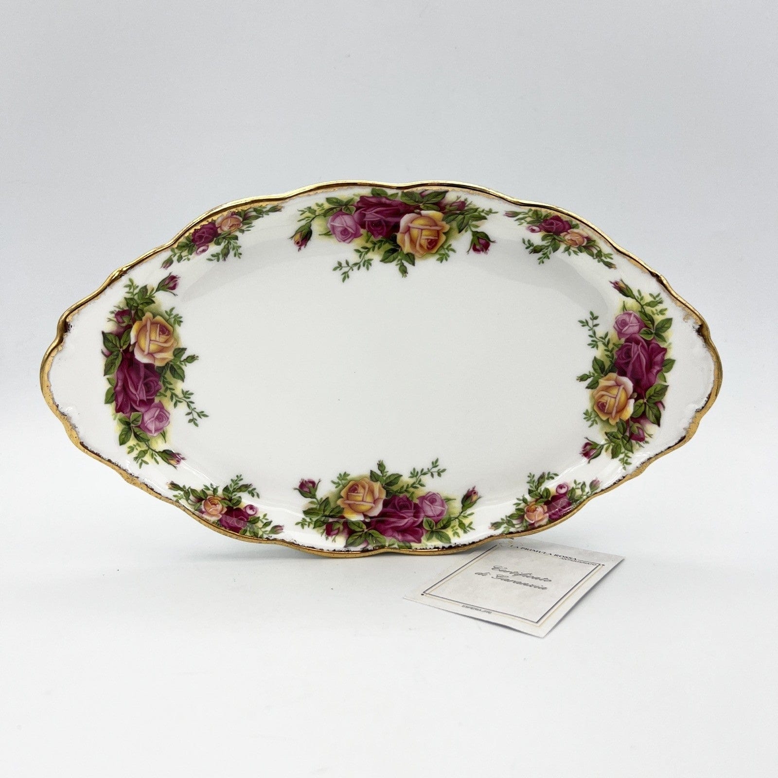 Vassoio piatto vassoietto in porcellana Royal Albert Old Country Roses Rose Categoria  Servizio tazze - Tazze