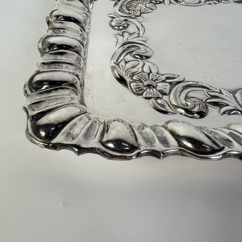 Vassoio svuotatasche in argento stile antico silver plated da scrivania ufficio Categoria  Sheffield & Argento