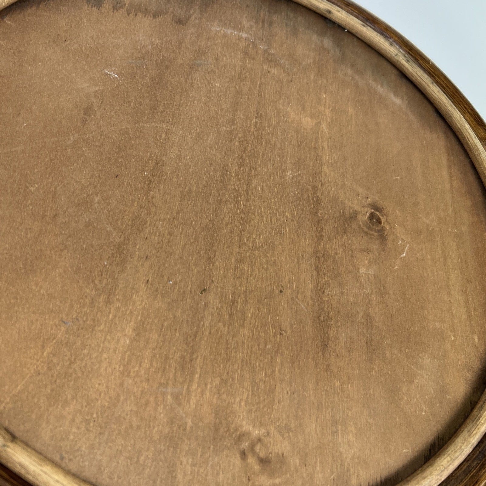 Vassoio Vintage in legno di Bambu anni 70 con tessuto Girasoli  guantiera Bamboo Categoria  Vassoi