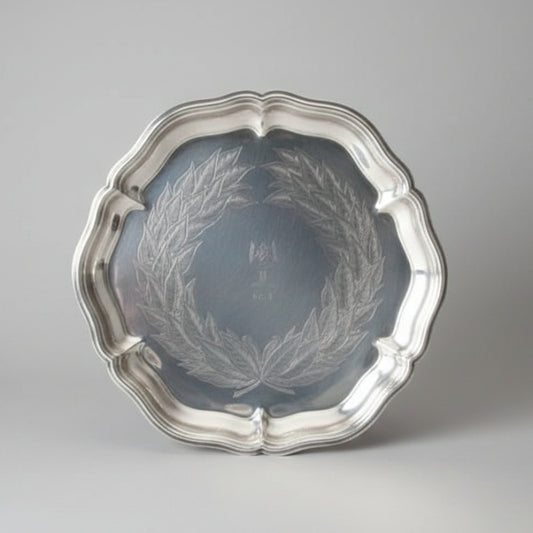 Vassoio vintage in silver plated cm 33 anno 1984 guantiera epns tray Categoria  Sheffield & Argento