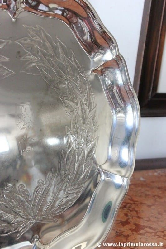Vassoio vintage in silver plated cm 33 anno 1984 guantiera epns tray Categoria  Sheffield & Argento