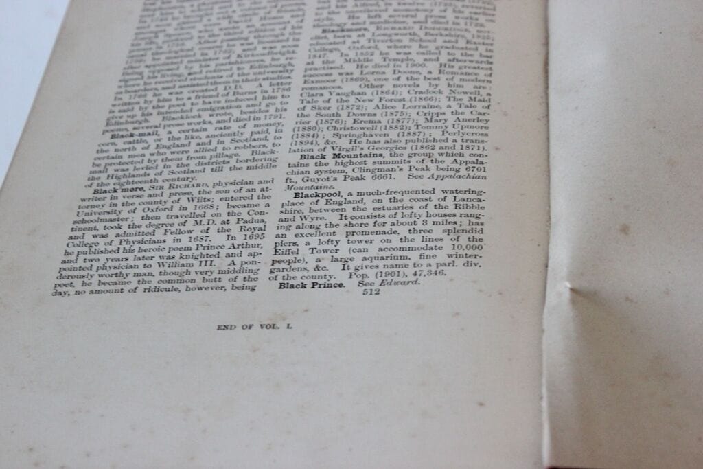 VECCHIA  ENCICLOPEDIA  THE MODERN CYCLOPEDIA  VOLUME I° A - BLA  / LIBRO 1904 Categoria  Libri