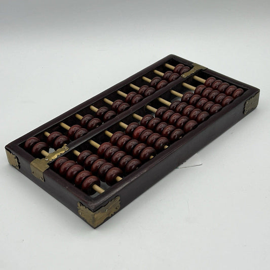 Vecchio abaco vintage pallottoliere in legno ottone cinese calcolo 11 cifre file Categoria  Attrezzi e Strumenti