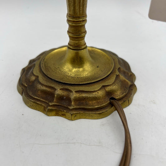 Vecchio Lume A Tre Fiamme In Ottone Lampada Da Tavolo D'epoca Candelabro Bronzo Categoria  Lampade Appliques