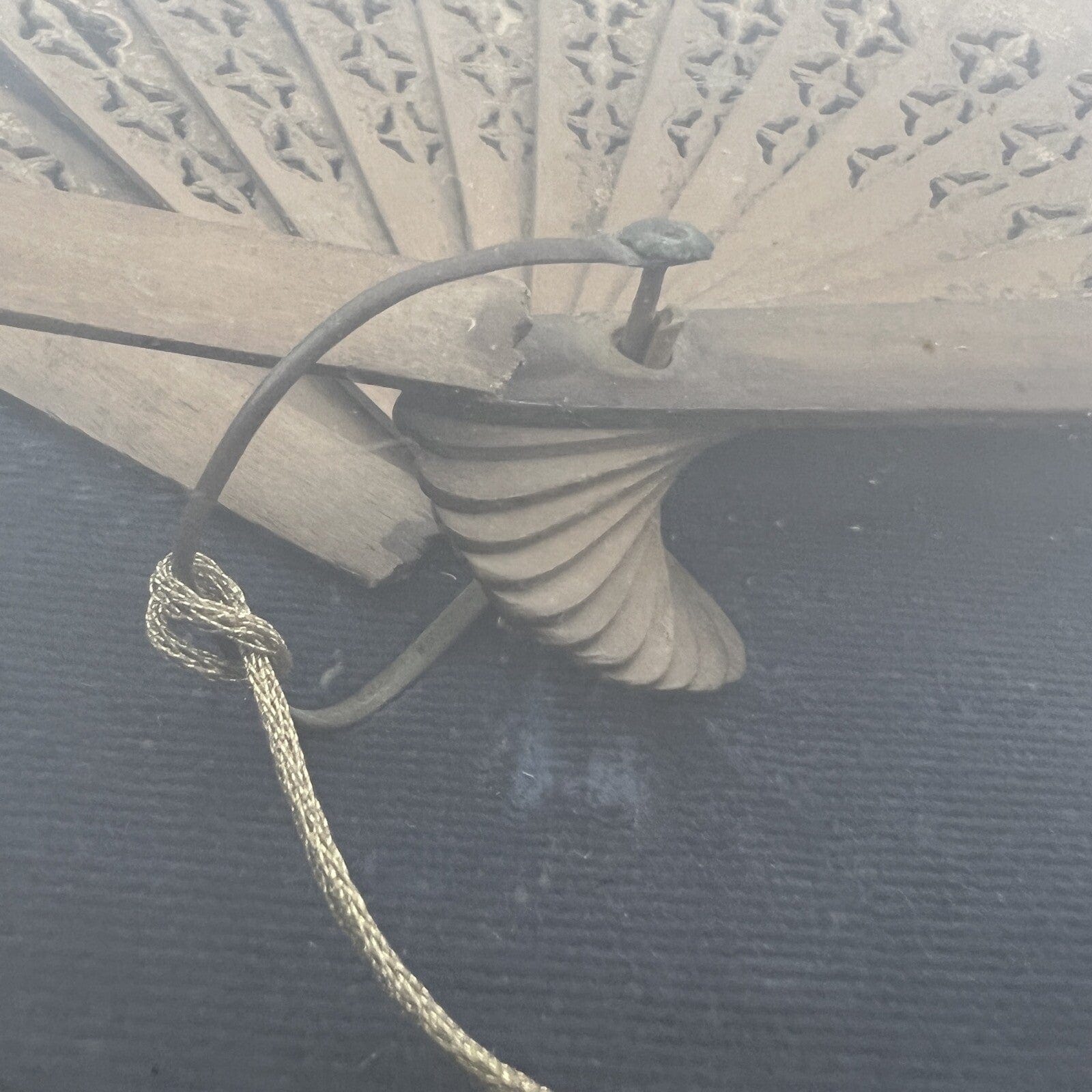 Ventaglio Antico in legno seta dipinto Francese d'epoca 800 Ventagliera Cornice Categoria  Ventagli