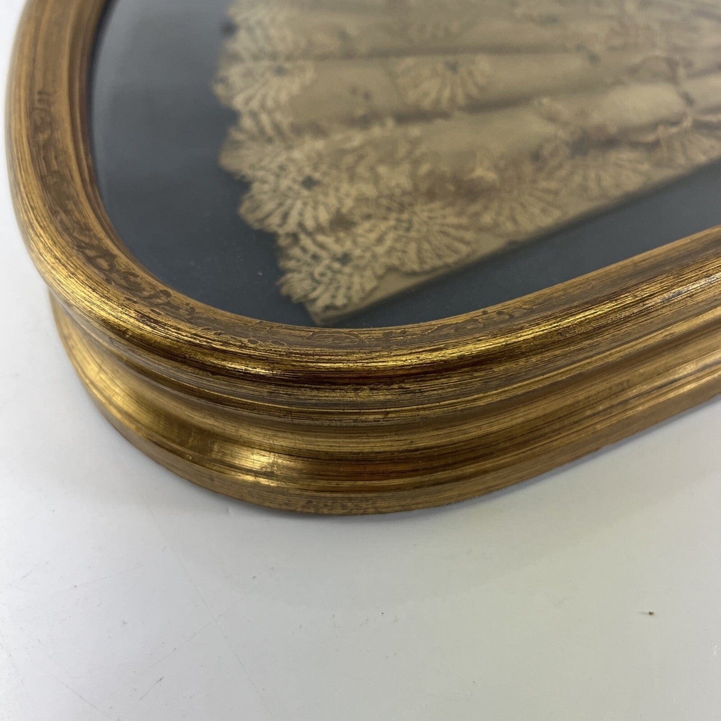Ventaglio Antico in legno seta dipinto Francese d'epoca 800 Ventagliera Cornice Categoria  Ventagli