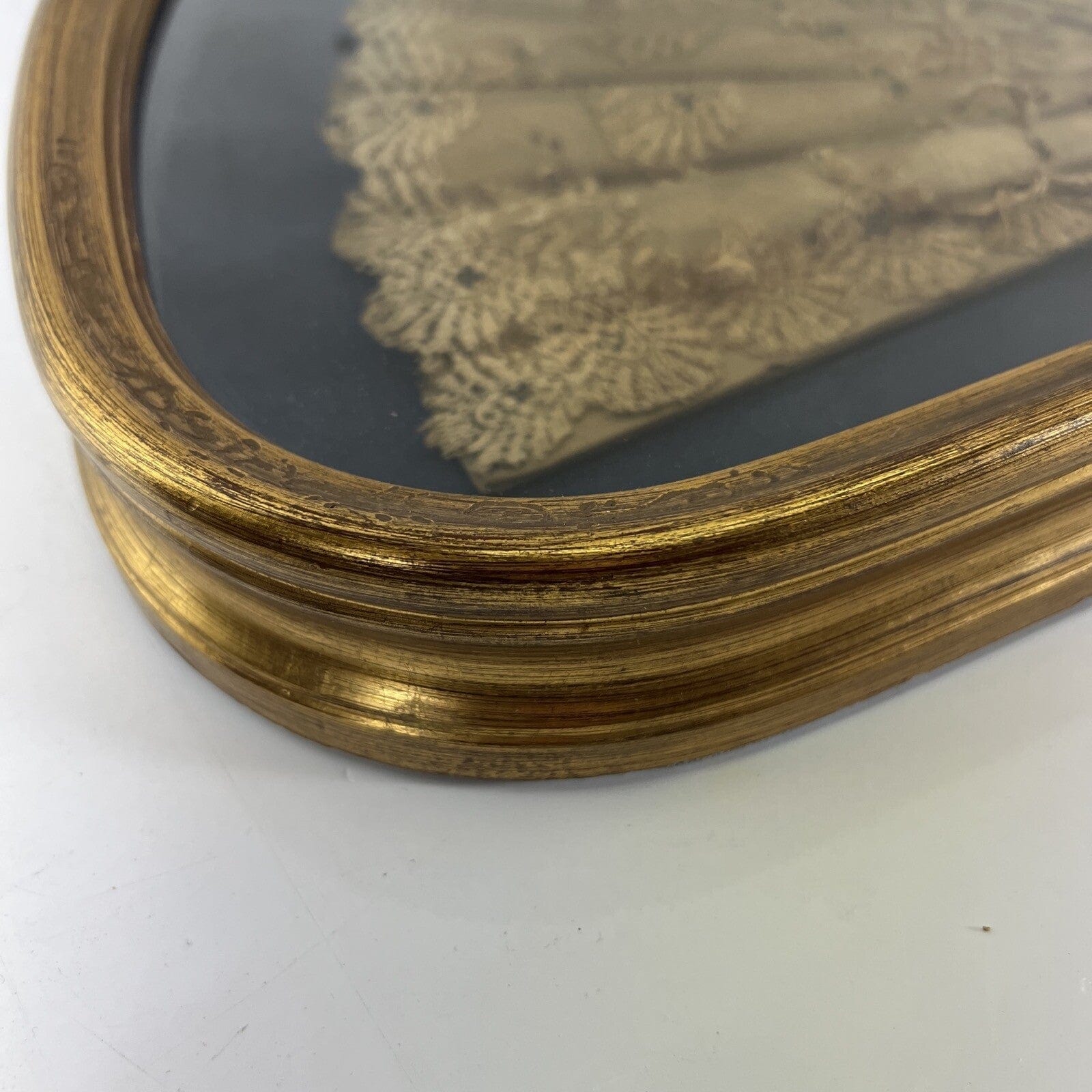 Ventaglio Antico in legno seta dipinto Francese d'epoca 800 Ventagliera Cornice Categoria  Ventagli