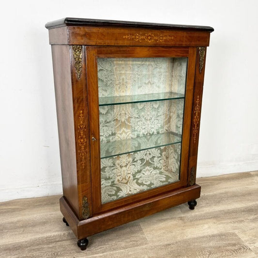 Vetrina Antica epoca 800 Vetrinetta Cristalliera libreria stile vittoriano Categoria  Arredamento