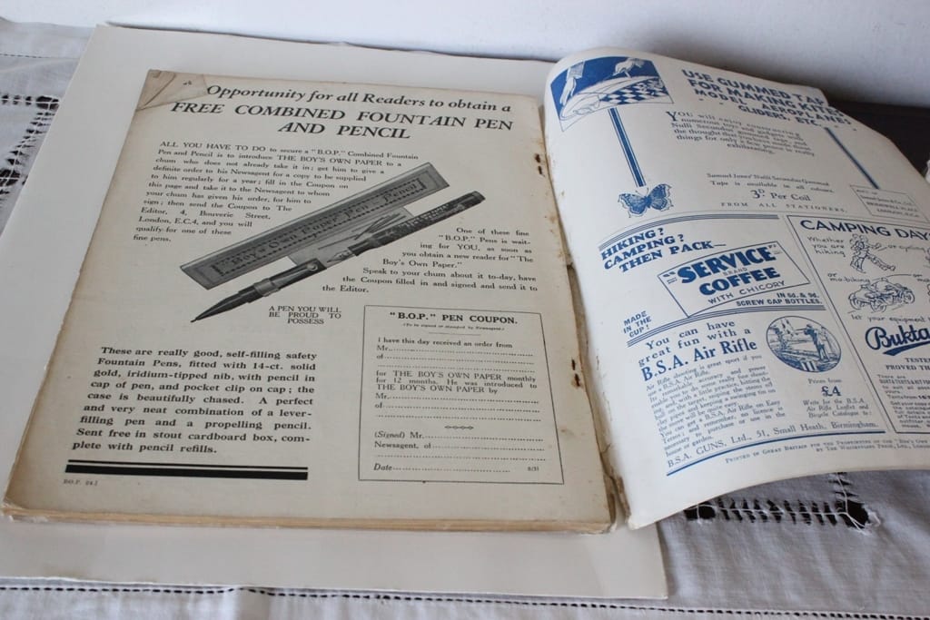 VINTAGE MAGAZINE THE BOYS OUR PAPER AUGUST 1931  VECCHIA RIVISTA INGLESE Categoria  Libri