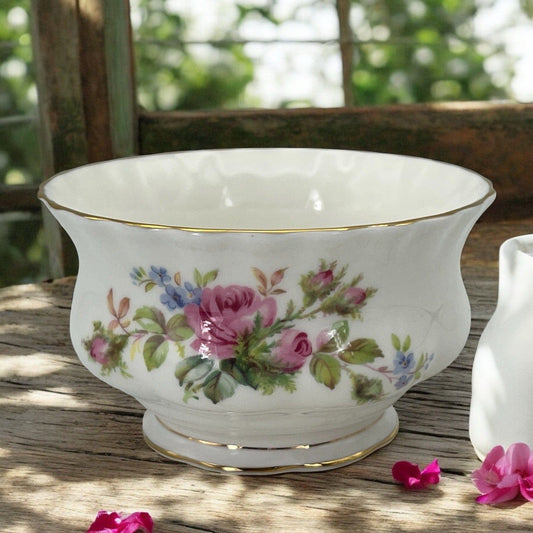 Zuccheriera aperta Ciotolina in porcellana Royal Albert Moss Rose 1960 Inglese Categoria  Servizio tazze - Tazze