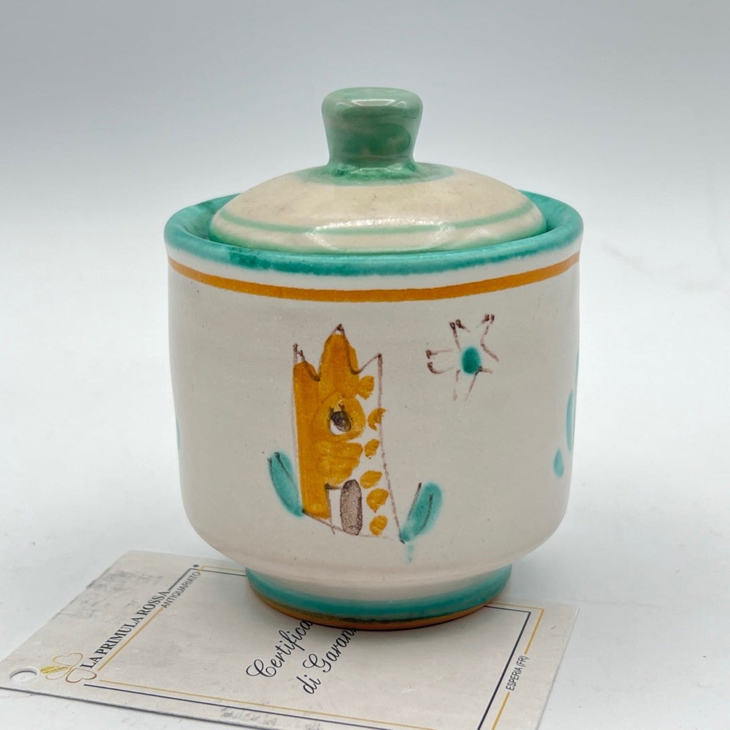 Zuccheriera Barattolo in ceramica di Vietri sul mare vietrese Vintage Categoria  Servizio tazze - Tazze