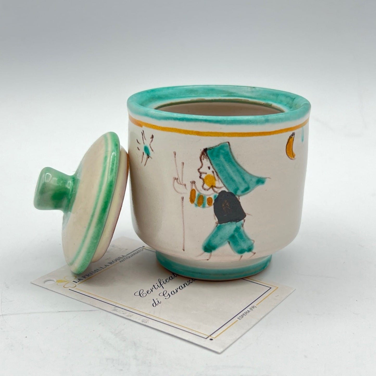 Zuccheriera Barattolo in ceramica di Vietri sul mare vietrese Vintage Categoria  Servizio tazze - Tazze