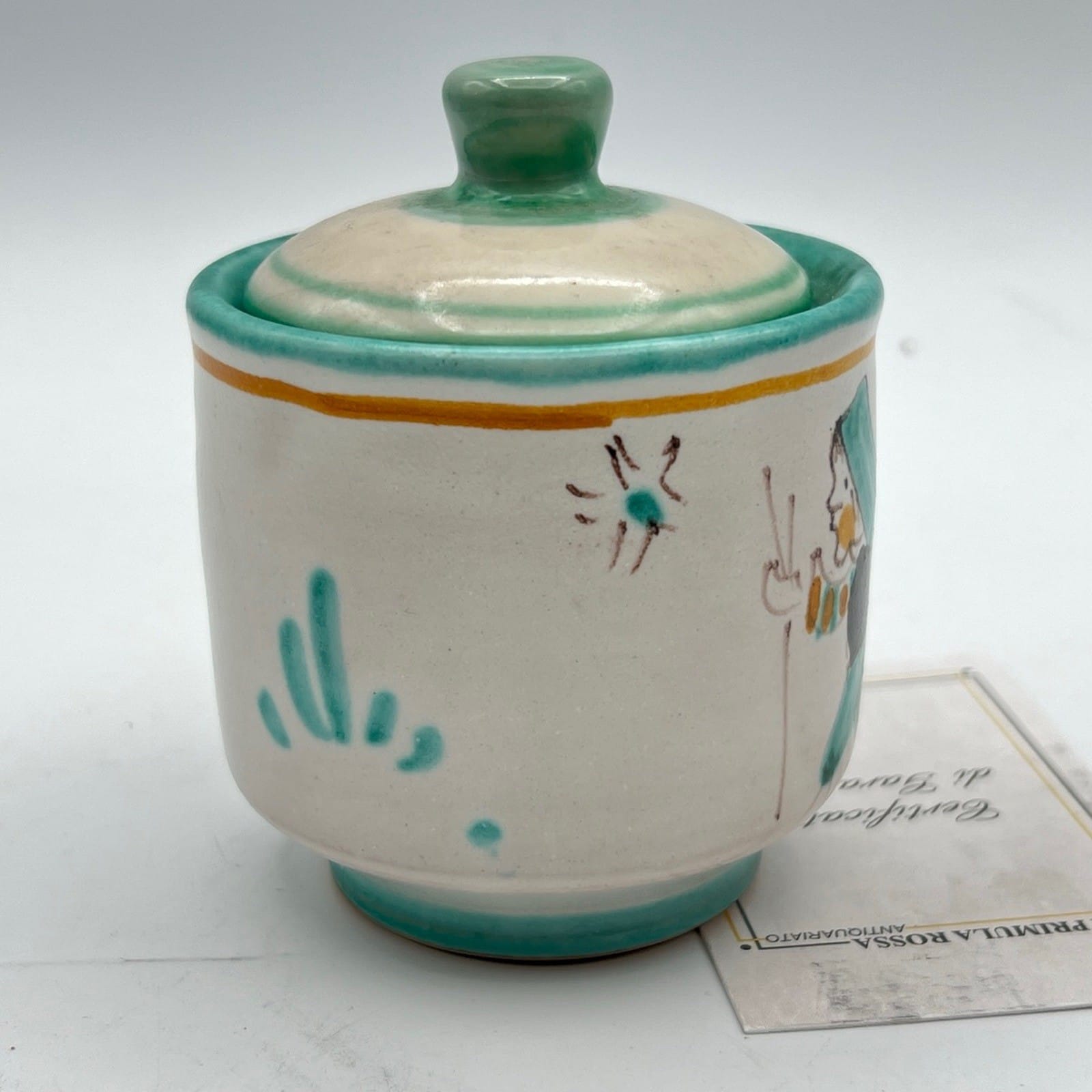 Zuccheriera Barattolo in ceramica di Vietri sul mare vietrese Vintage Categoria  Servizio tazze - Tazze