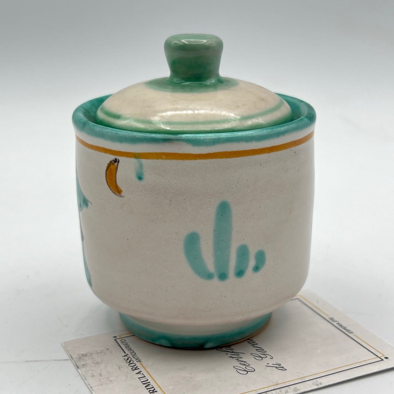Zuccheriera Barattolo in ceramica di Vietri sul mare vietrese Vintage Categoria  Servizio tazze - Tazze