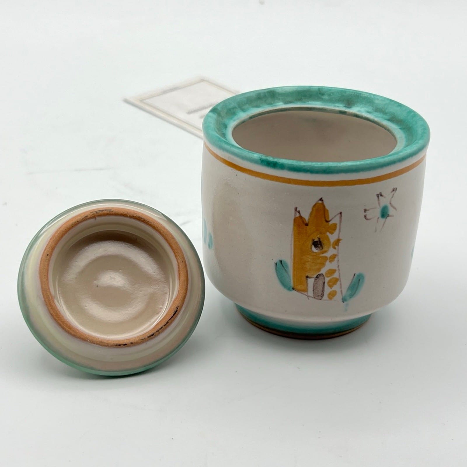 Zuccheriera Barattolo in ceramica di Vietri sul mare vietrese Vintage Categoria  Servizio tazze - Tazze