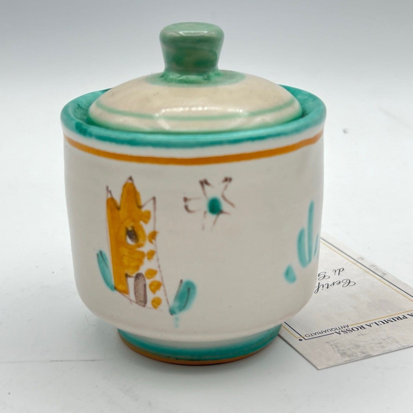 Zuccheriera Barattolo in ceramica di Vietri sul mare vietrese Vintage Categoria  Servizio tazze - Tazze