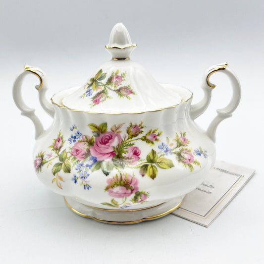 Zuccheriera inglese in porcellana Vintage Royal Albert servizio Moss Rose 1956 Categoria  Servizio tazze - Tazze