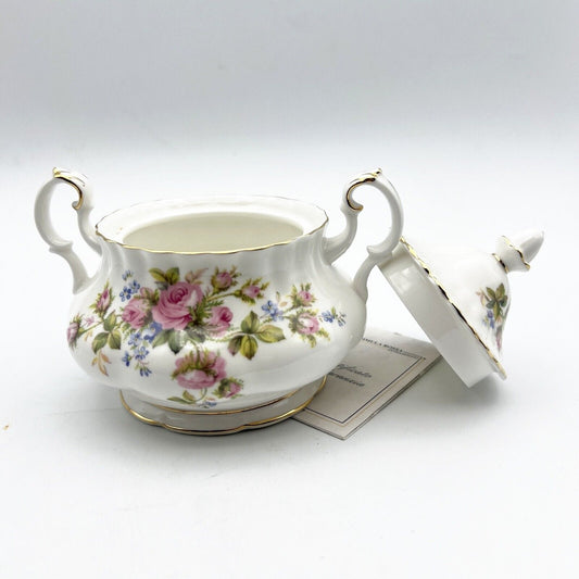 Zuccheriera inglese in porcellana Vintage Royal Albert servizio Moss Rose 1956 Categoria  Servizio tazze - Tazze