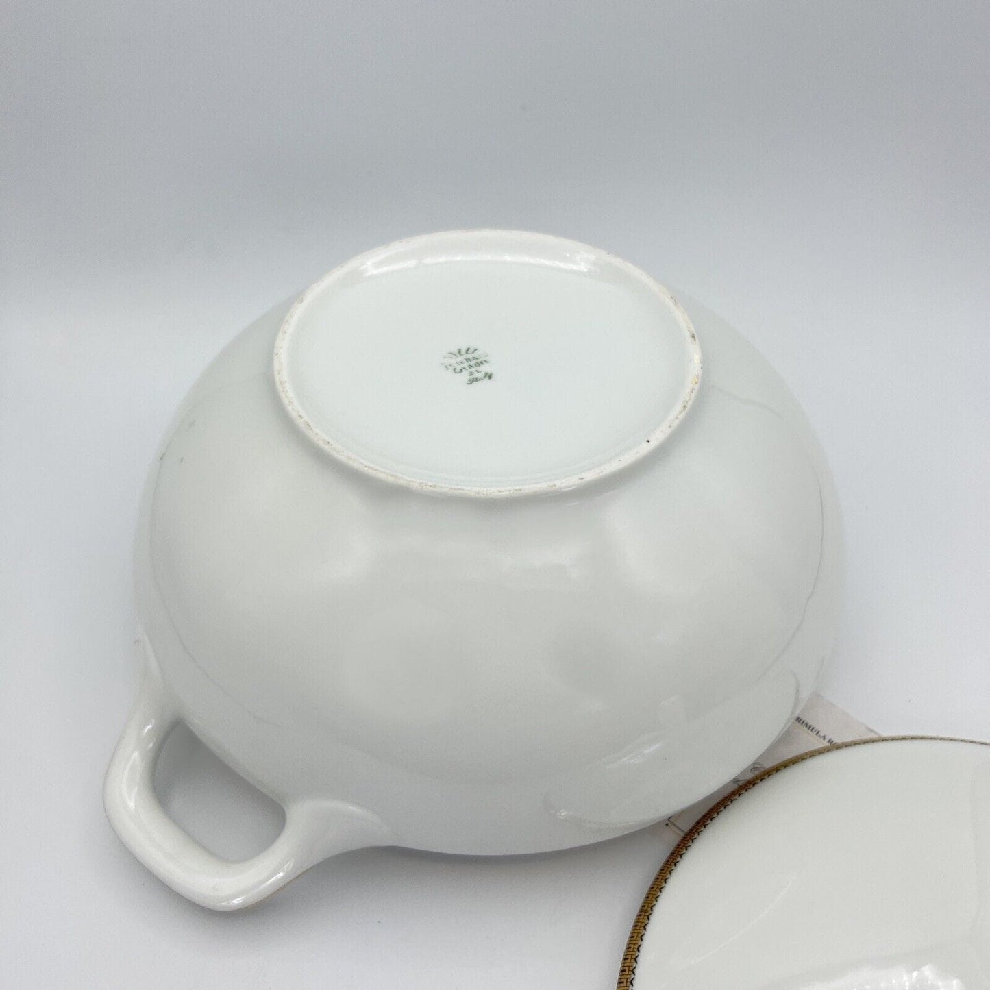 Zuppiera antica in ceramica Bianca Richard Ginori Legumiera Vintage profili oro Categoria  Zuppiere