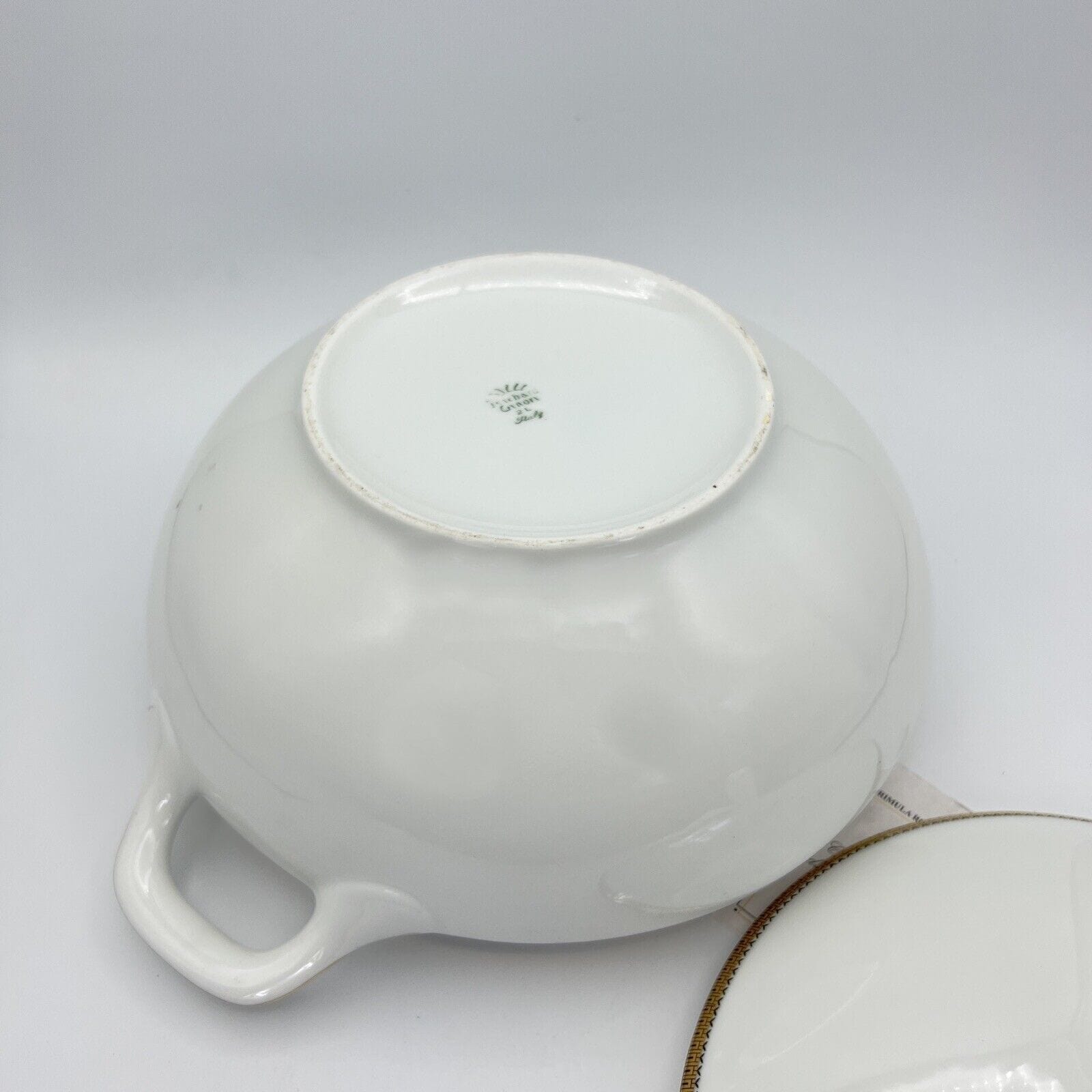 Zuppiera antica in ceramica Bianca Richard Ginori Legumiera Vintage profili oro Categoria  Zuppiere