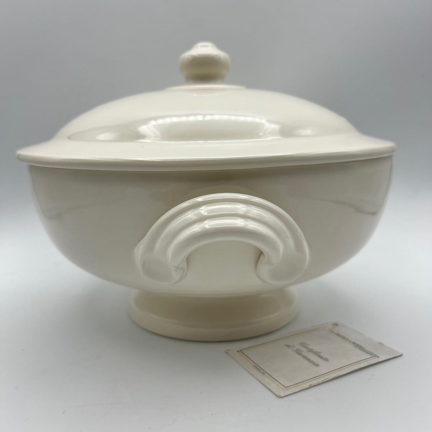 Zuppiera stile antico in ceramica Legumiera Deruta Santucci Fiore Giallo Senecio Categoria  Zuppiere