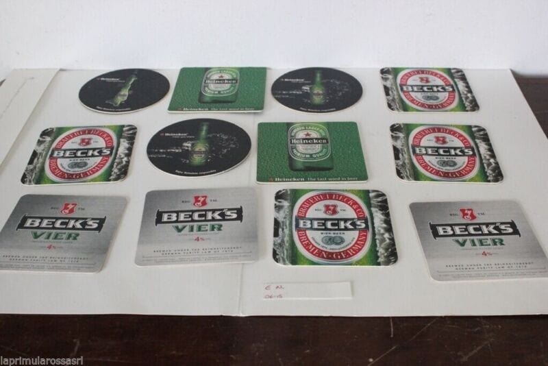 12 SOTTOBICCHIERI  DA PUB- HEINEKEN- BECK'S Birra & dintorni