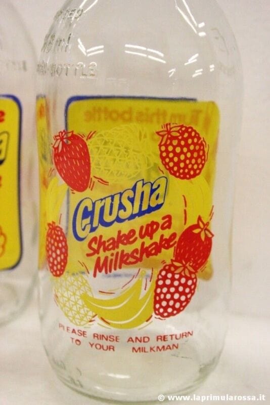 3 Bottiglie In Vetro Anni 80' Vintage Advertising Milk...