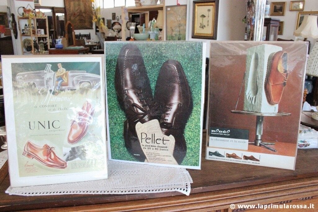 3 PUBBLICITA VINTAGE SCARPE UNIC RODEO PELLET VINTAGE FRENCH SHOES ADVERTISING Pubblicità vintage