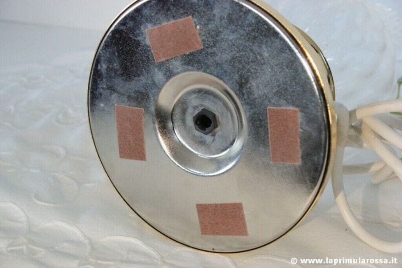 ABAT JOUR VINTAGE IN VETRO BASE DORATA h cm 26  LUMETTO LANTERNA DA TAVOLO Lampade Appliques