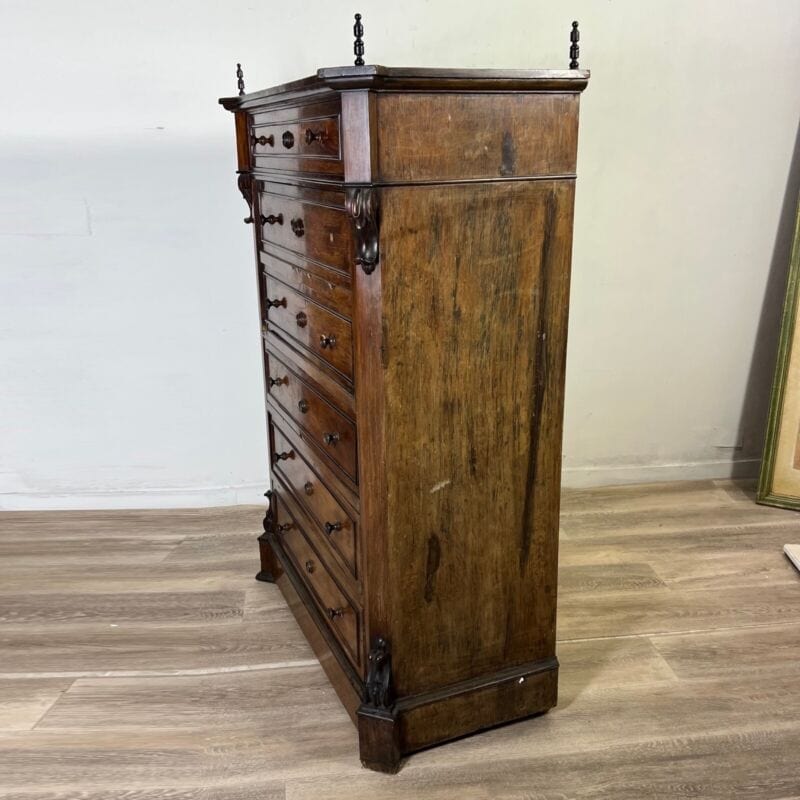 Antica Cassettiera Settimino Secretaire Settimanale Mobile Italiano epoca 800 Arredamento