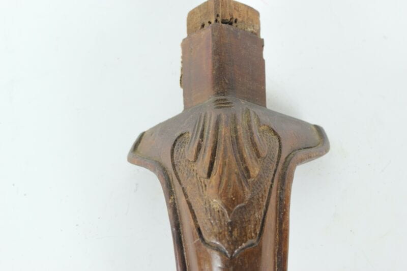 Antica coppia di gambe in legno per sedia vecchio piede di mobile d'epoca Restauro