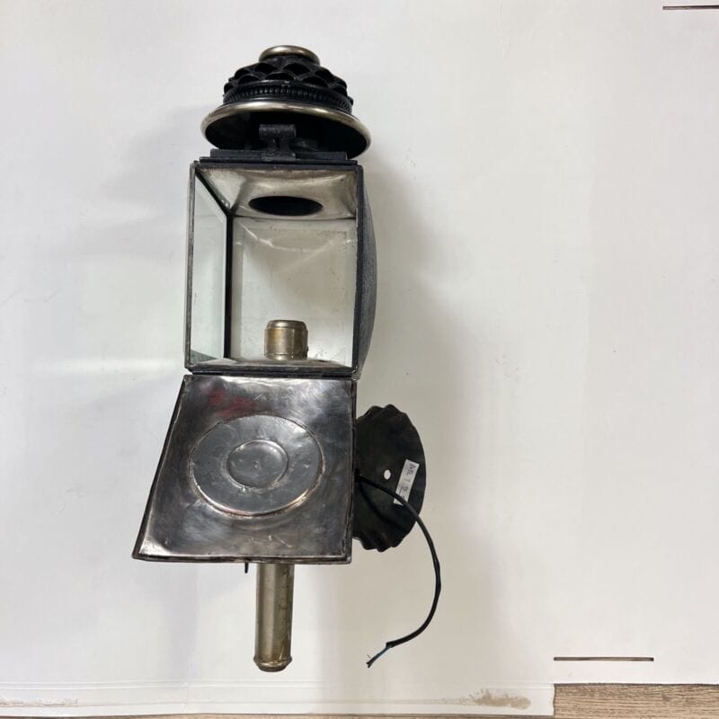 Antica lanterna per carrozza o da muro vecchia lampada 800 fanali elettrificata Lampade Appliques