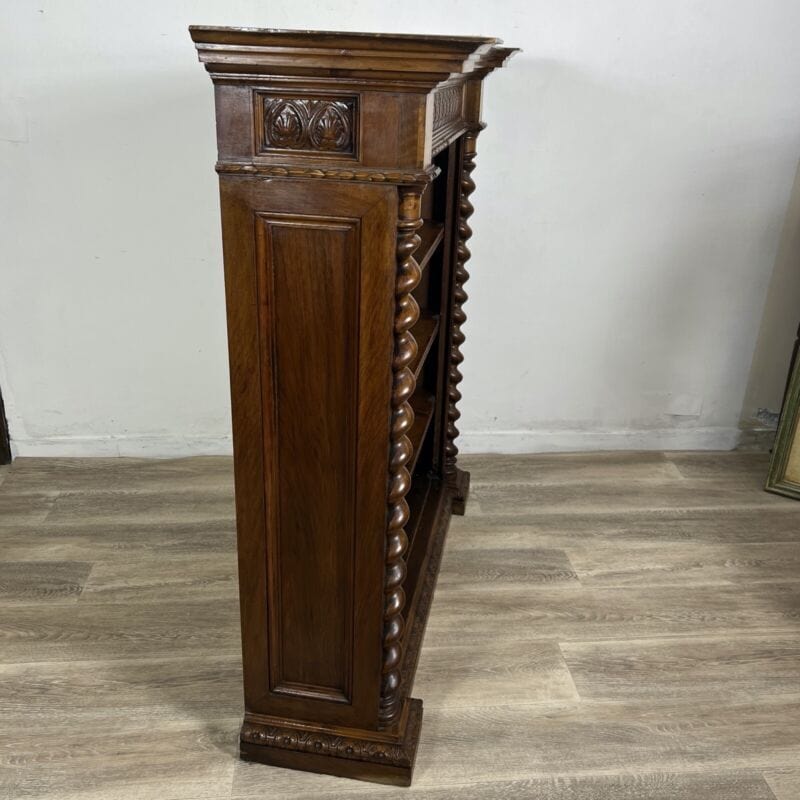 Antica Libreria a giorno credenza in legno di noce mobile stile rinascimento Arredamento