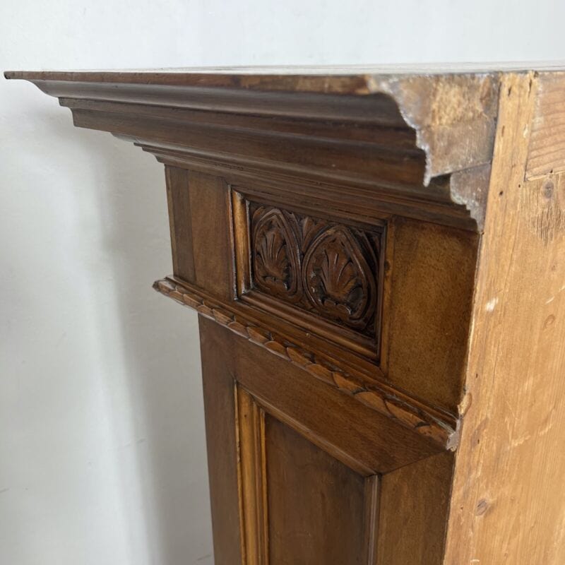 Antica Libreria a giorno credenza in legno di noce mobile stile rinascimento Arredamento