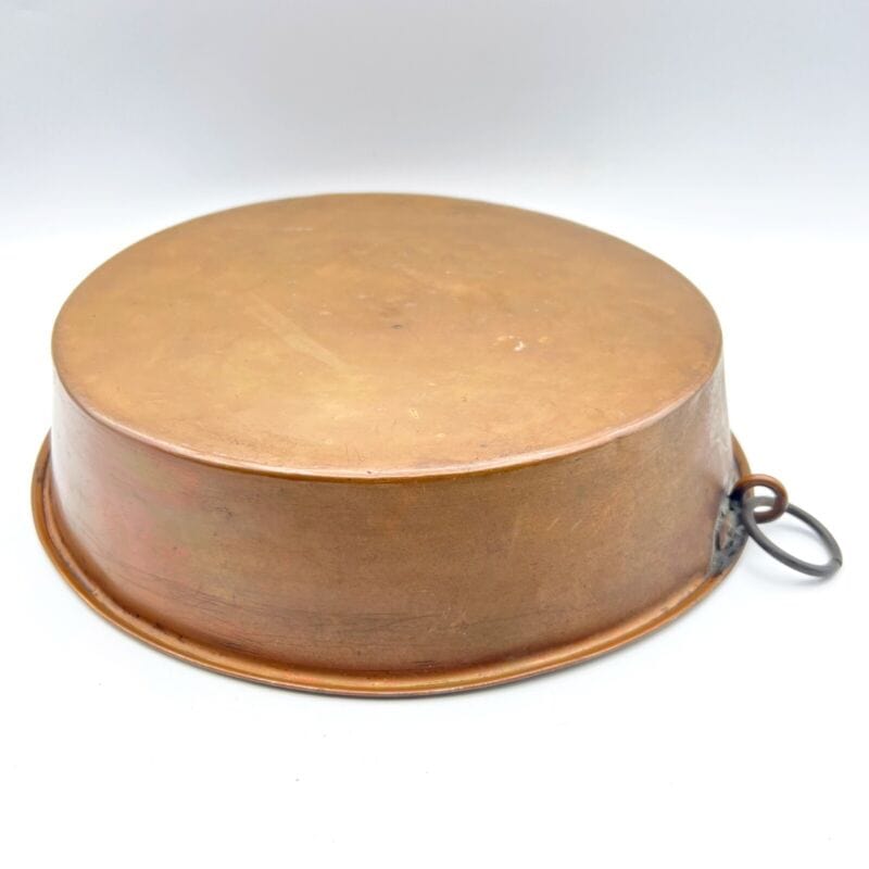 Antica Padella in rame vecchia pentola tegame teglia stagnata casseruola anello Ottone