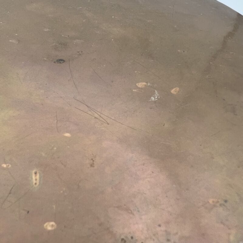 Antica Padella in rame vecchia pentola tegame teglia stagnata casseruola anello Ottone