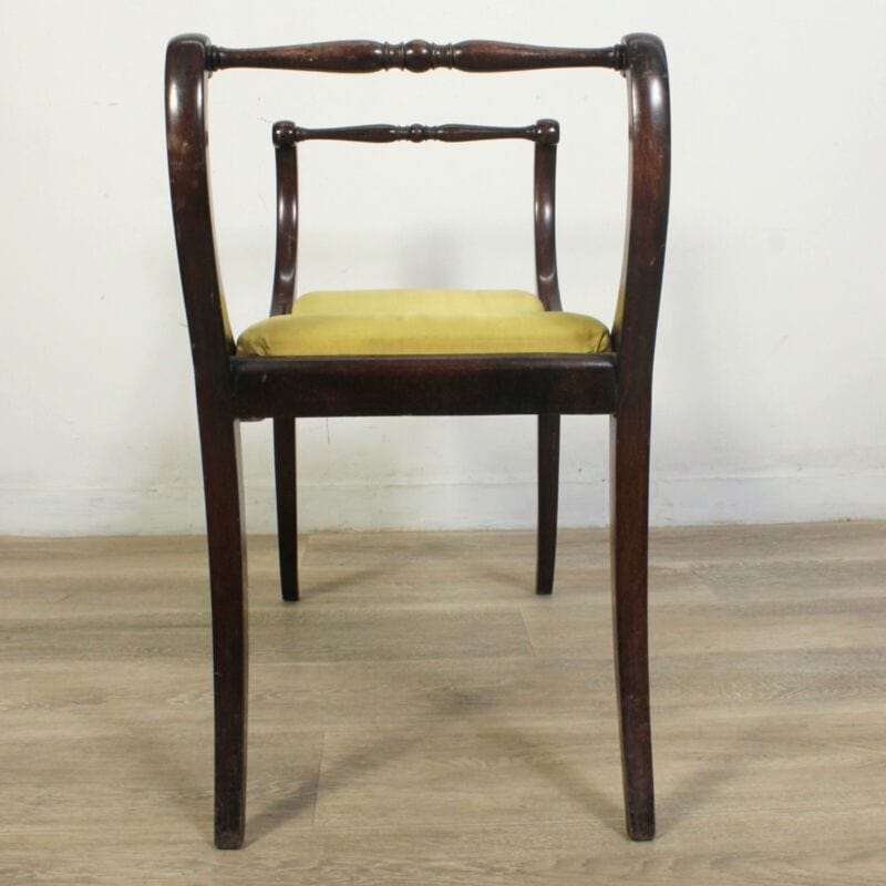 Antica Panchetta dormeuse imbottita sgabello vintage stile 800 divanetto panca Arredamento