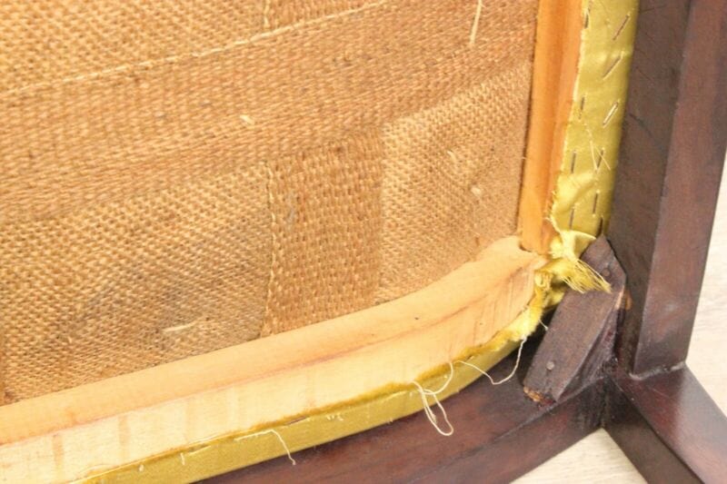 Antica Panchetta dormeuse imbottita sgabello vintage stile 800 divanetto panca Arredamento