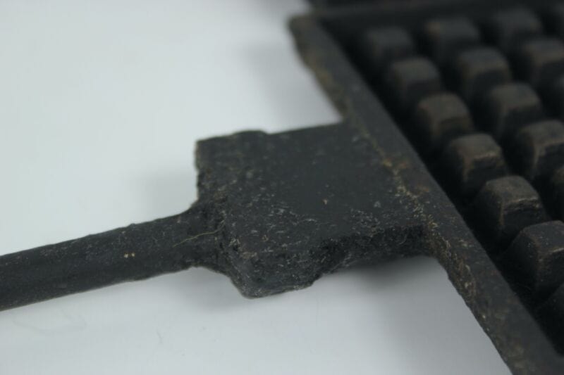 Antica piastra in ferro ghisa per waffle waffel cialde dolci gaufres con manico Attrezzi e Strumenti