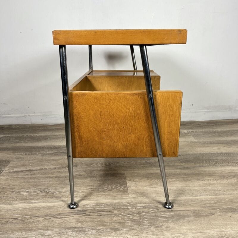 Antica Scrivania da bambino piccolo scrittoio  MidCentury anni 50  gambe cromate Arredamento