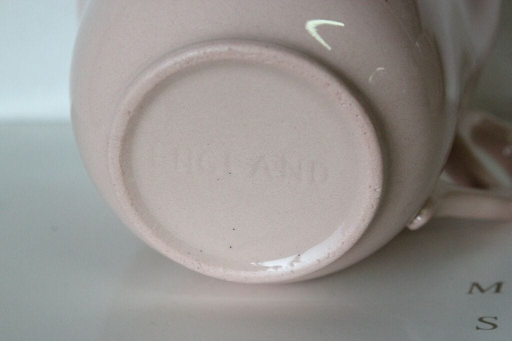 ANTICA TAZZA DA TE' IN CERAMICA COLORE ROSA TAZZE INGLESI ANNI 30 Ceramiche e Porcellane