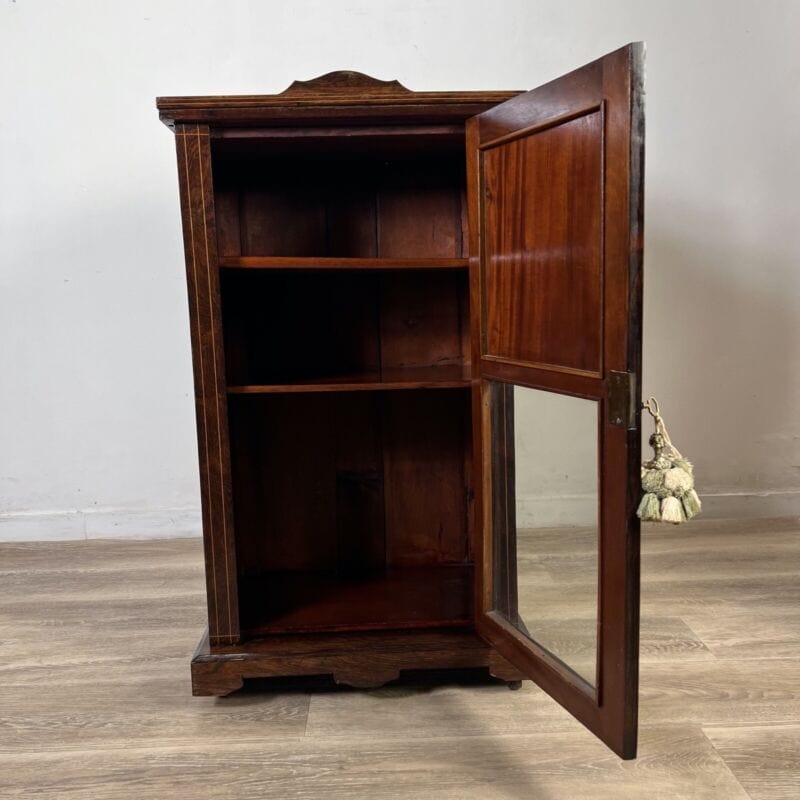 Antica Vetrina piccola cristalliera vetrinetta libreria in legno d' epoca 800 Arredamento