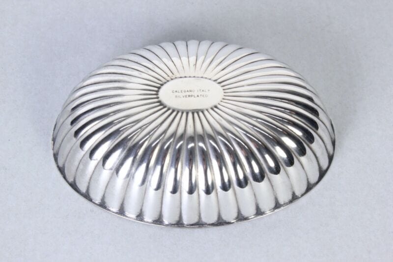 Antica zuccheriera in argento sheffield ciotola in silver plate inglese Calegaro Sheffield & Argento