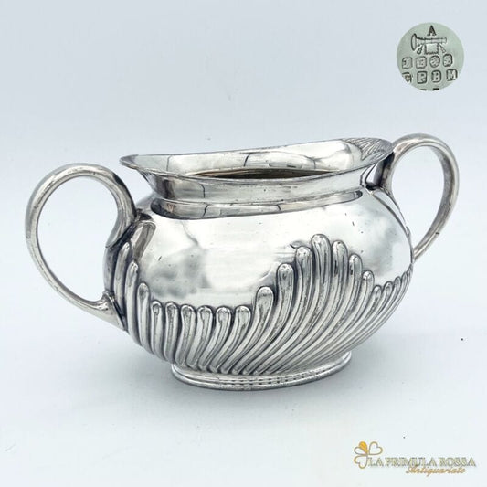 Antica zuccheriera in argento sheffield ciotola in silver plated inglese 800 Sheffield & Argento