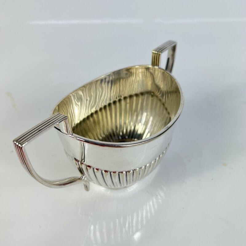 Antica Zuccheriera in Argento Sheffield ciotola in silver plated Inglese d'epoca Sheffield & Argento