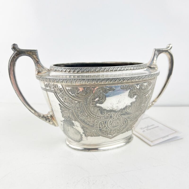 Antica zuccheriera in argento sheffield ciotola silver plate inglese epoca 800 Sheffield & Argento